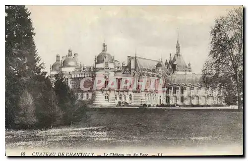 Cartes postales Chateau de Chantilly la Chateau vu du Parc