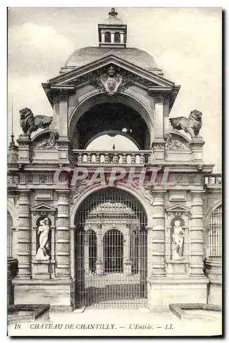 Cartes postales Chateau de Chantilly l'Entree