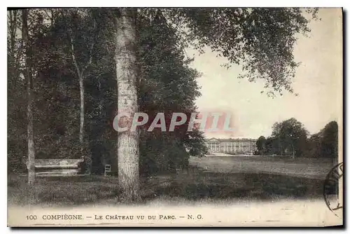 Ansichtskarte AK Compiegne le Chateau vu du Parc