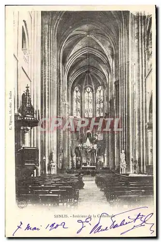 Cartes postales Senlis Interieur de la Cathedrale