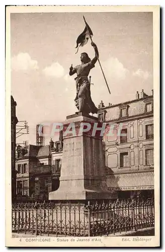 Ansichtskarte AK Compiegne Statue de Jeanne d'Arc