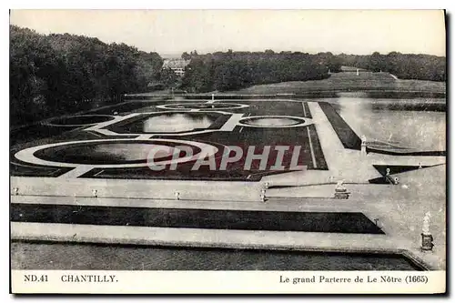 Ansichtskarte AK Chantilly le grand Parterre de Le Notre