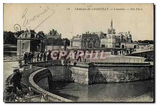 Cartes postales Chateau de Chantilly l'entree