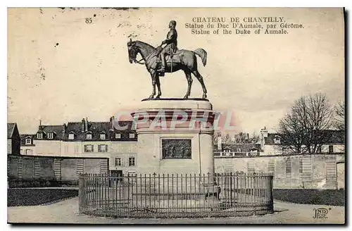 Cartes postales Chateau de Chantilly Statue du Duc d'Aumale par Gerome