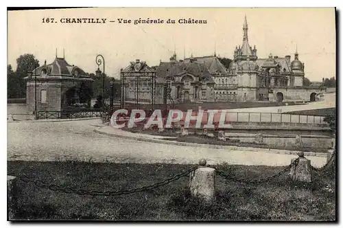 Cartes postales Chantilly vue generale du Chateau