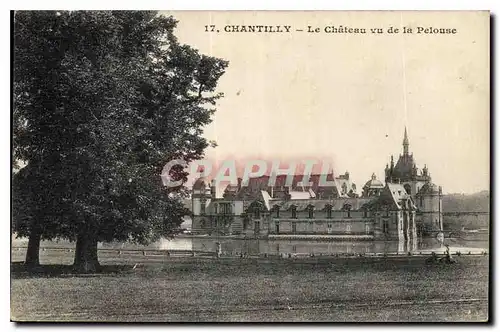 Cartes postales Chantilly le Chateau vu de la Pelouse