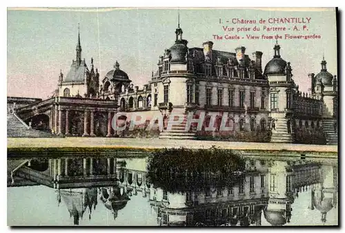 Cartes postales Chateau de Chantilly Vue prise du Parterre