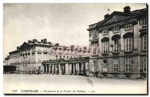 Cartes postales Compiegne perspective de la Facade du Chateau