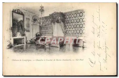 Ansichtskarte AK Chateau de Compiegne Chambre a Coucher de Marie Antoinette Carte precurseur