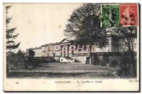 Cartes postales Compiegne le Parc et le Palais