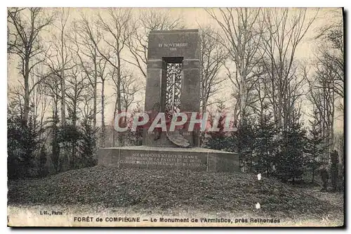 Cartes postales Foret de Compiegne le Monument de l'Armistice pres Rethonses