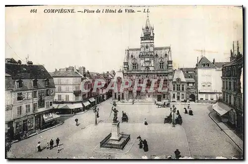 Cartes postales Compiegne Place de l'Hotel de Ville