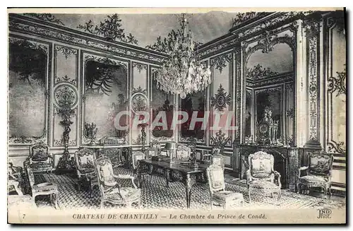 Cartes postales Chateau de Chantilly La Chambre du Prince de Conde