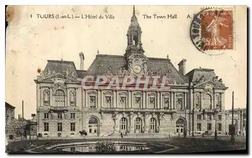 Cartes postales Tours I et L l'Hotel de Ville