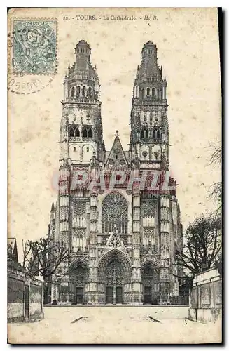 Cartes postales Tours la Cathedrale