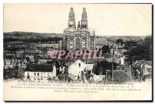 Cartes postales Tours I et L la Cathedrale St Gatien