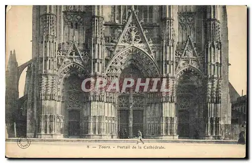 Cartes postales Tours Portail de la Cathedrale