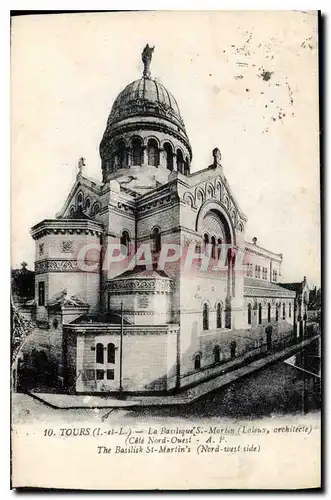 Cartes postales Tours I et L la Basilique St Martin cote nord ouest