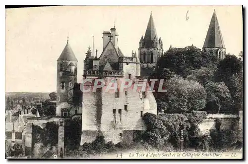 Ansichtskarte AK Loches le Chateau Royal la Tour d'Agnes Sorel et la Collegiale Saint Ours