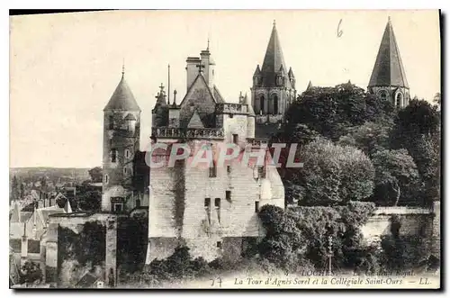 Cartes postales Loches le Chateau Royal la Tour d'Agnes Sorel et la Collegiale Saint Ours