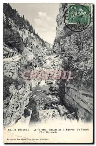 Ansichtskarte AK Dauphine le Vercors gorges de la Bourne la Scierie