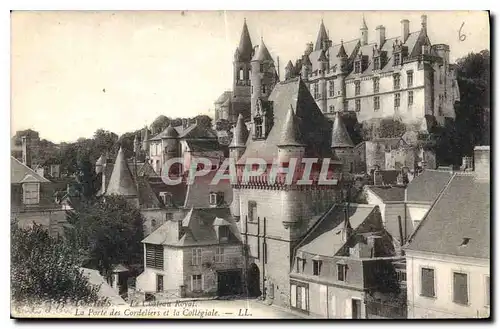 Ansichtskarte AK Loches le Chateau Royal la Porte des Cordeliers et la Collegiale