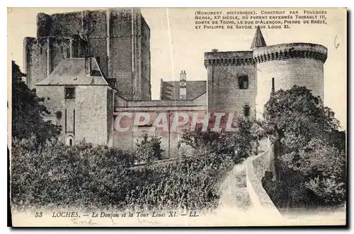 Cartes postales Loches le Donjon et la Tour Louis XI