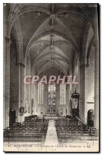 Cartes postales Montresor l'Interieur de l'eglise des Bastarnay