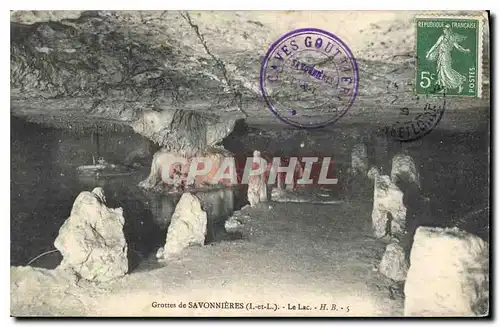 Cartes postales Grottes de Savonnieres I et L le Lac