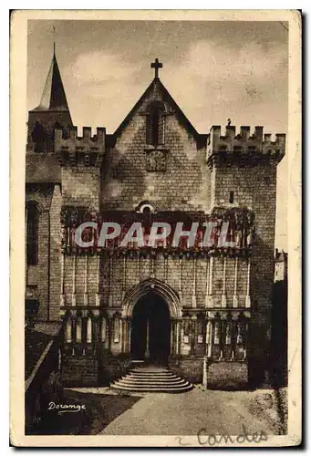 Cartes postales Candes I et L l'eglise Commencee en 1175 achevee en 1215 Cote Nord