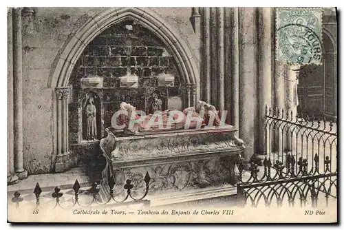Cartes postales Cathedrale de Tours Tombeau des Enfants de Charles VIII