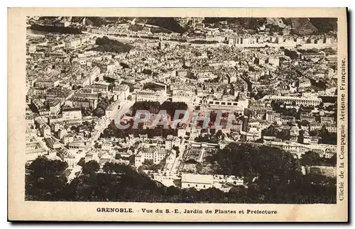 Cartes postales Grenoble vue du S E Jardin de Plantes et Prefecture