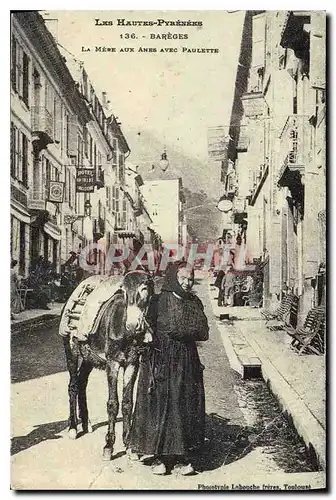 REPRO Les Hautes Pyrenees Bareges la Mere aux Anes avec Paulette Ane Mule