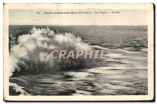 Cartes postales Saint Aubin sur Mer Calvados La Vague Etude