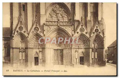 Ansichtskarte AK Bayeux La Cathedrale Portail Principal