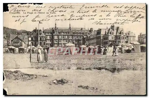 Cartes postales Trouville La Plage et l'Hotel de Paris