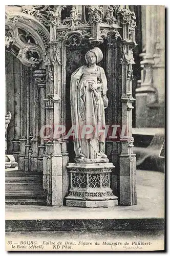 Cartes postales Bourg Eglise de Brou Figure du Mausolee de Philibert le Beau