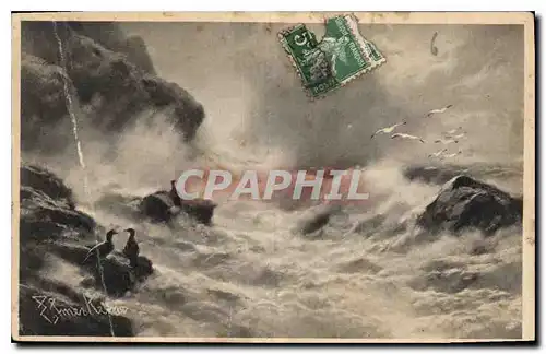 Cartes postales Mer dechainee