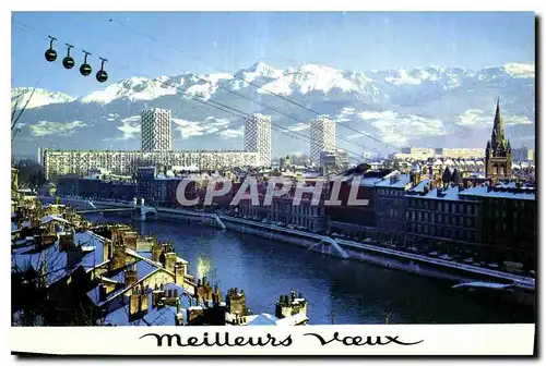 Cartes postales Meilleurs Voeux Grenoble Teleferique