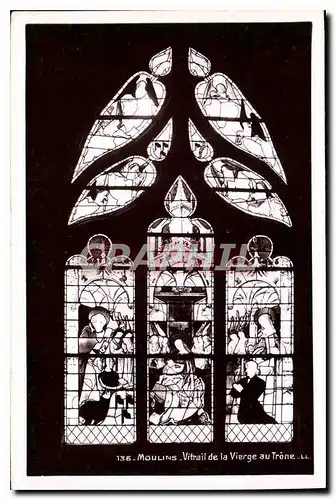 Cartes postales Moulins Vitrail de la Vierge au Trone
