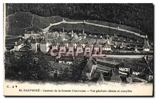 Cartes postales Dauphine Couvent de la Grande Chartreuse Vue generale reduite et complete