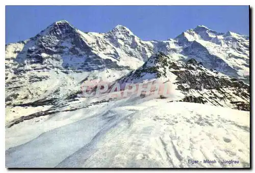 Moderne Karte Eiger Monch Jungfrau