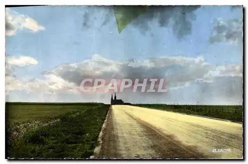 Moderne Karte Chartres Eure et Loir La Cathedrale cote sud vue de la route d'Ablis route de Peguy