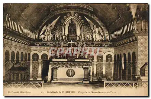 Cartes postales Cathdrale de Chartres Chapelle de Notre Dame sous Terre