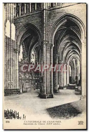 Cartes postales Cathedrale de Chartres Bas cote du Choeur