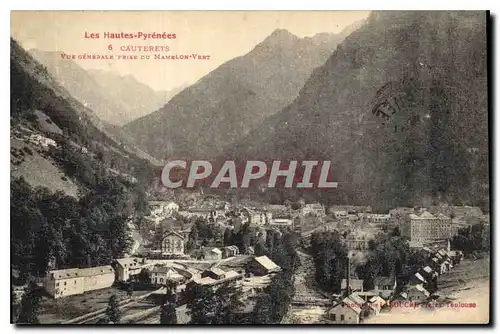 Cartes postales Les Hautes Pyrenees Cauterets Vue generale prise du Mamelon Vert