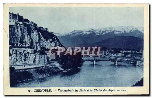 Ansichtskarte AK Grenoble Vue generale des Forts et la Chaine des Alpes