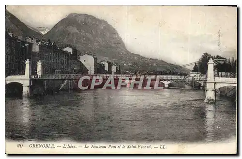 Ansichtskarte AK Grenoble L'Isere Le Nouveau Pont et le Saint Eynard