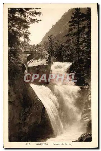 Ansichtskarte AK Cauterets Cascade du Cerisey