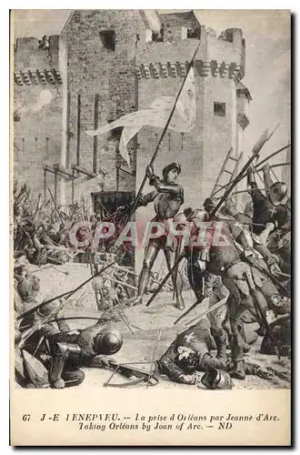Cartes postales JE Lenepveu La prise d'Orleans par Jeanne d'Arc